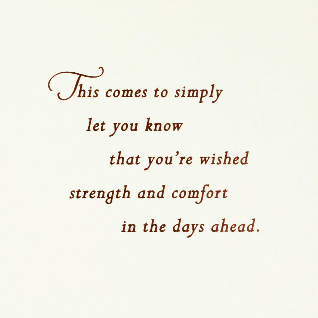 Strength and Comfort Hallmark Sympathy Card