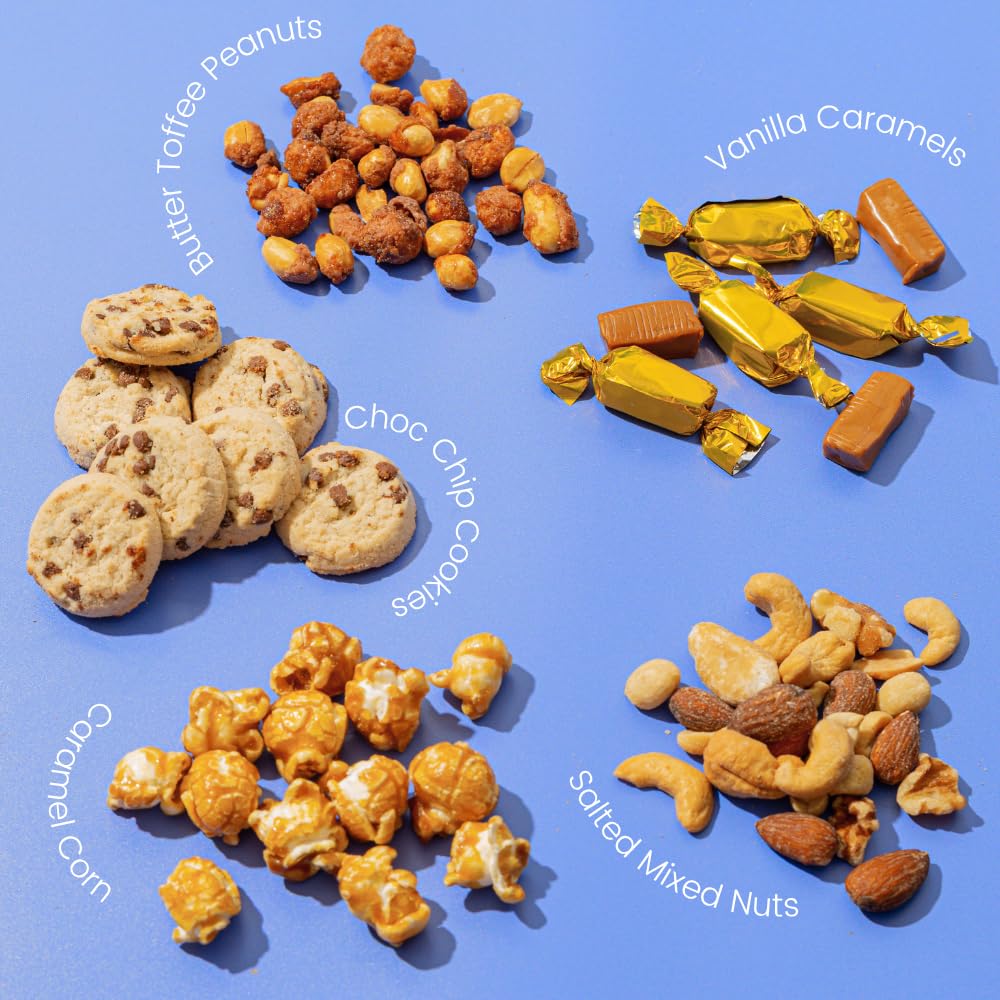 Gourmet Snack Assortment Cookie and Nuts Variety Gift Tin Basket