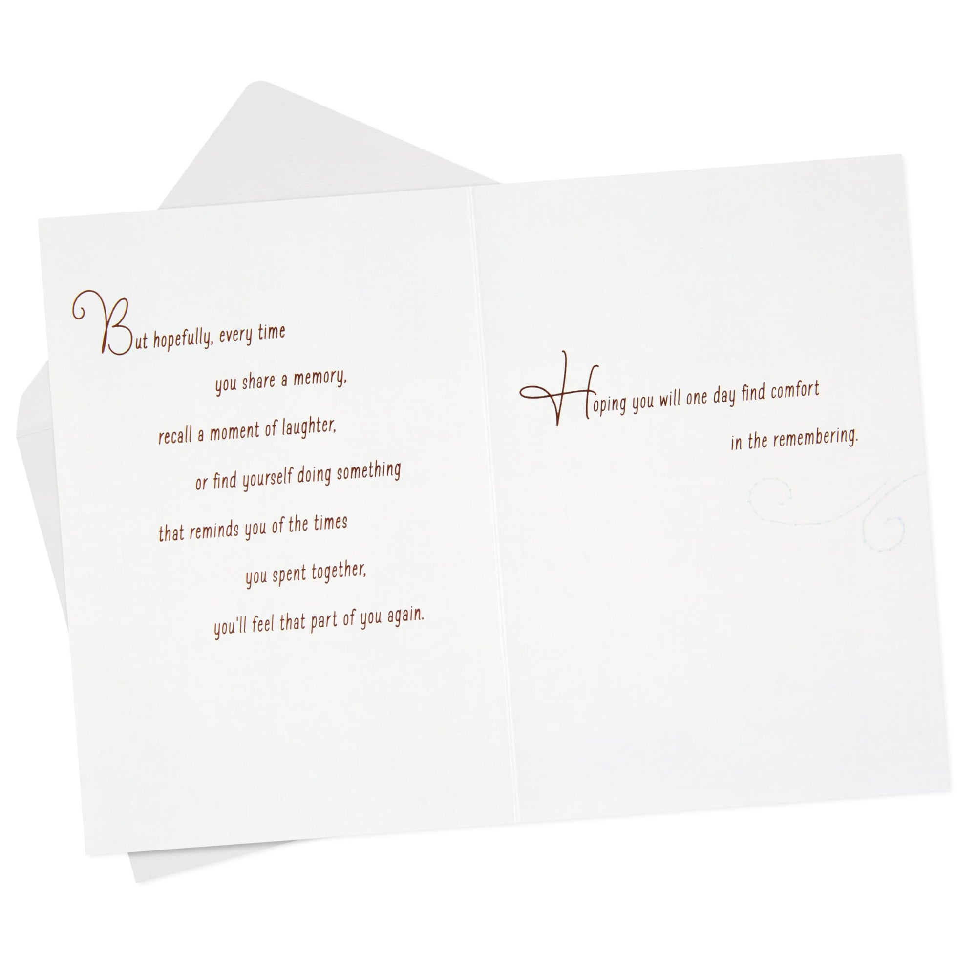 Hallmark Sympathy Card (Gemstone Feather)