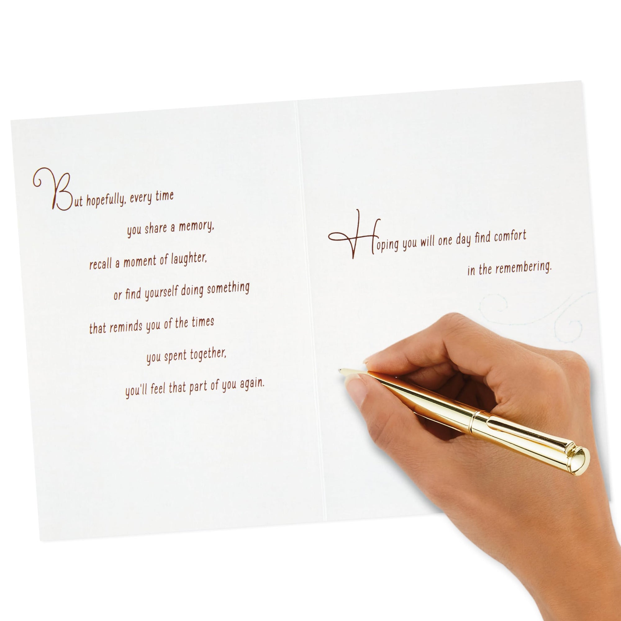 Hallmark Sympathy Card (Gemstone Feather)