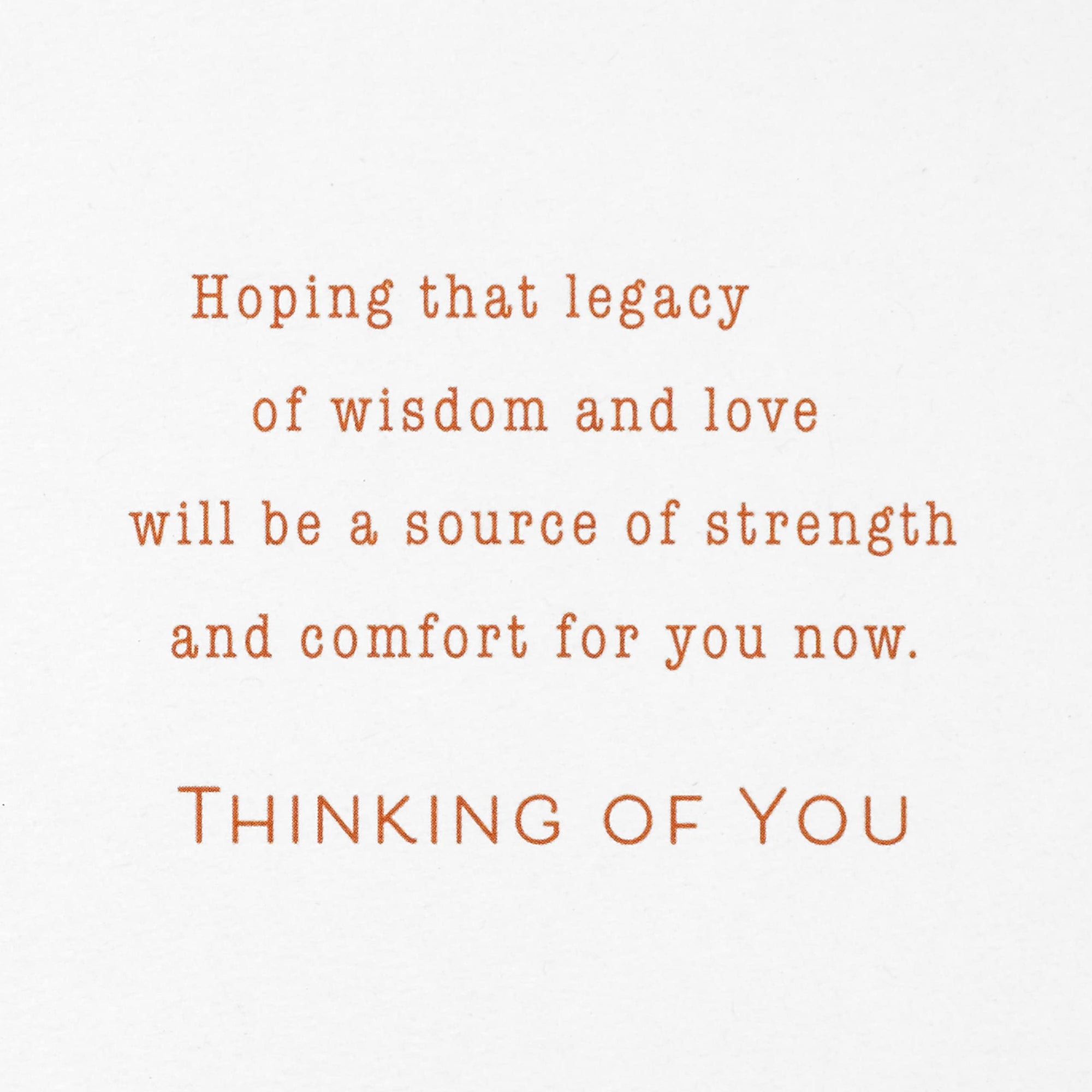 Hallmark Sympathy Card for Loss of Dad (Wisdom and Love)