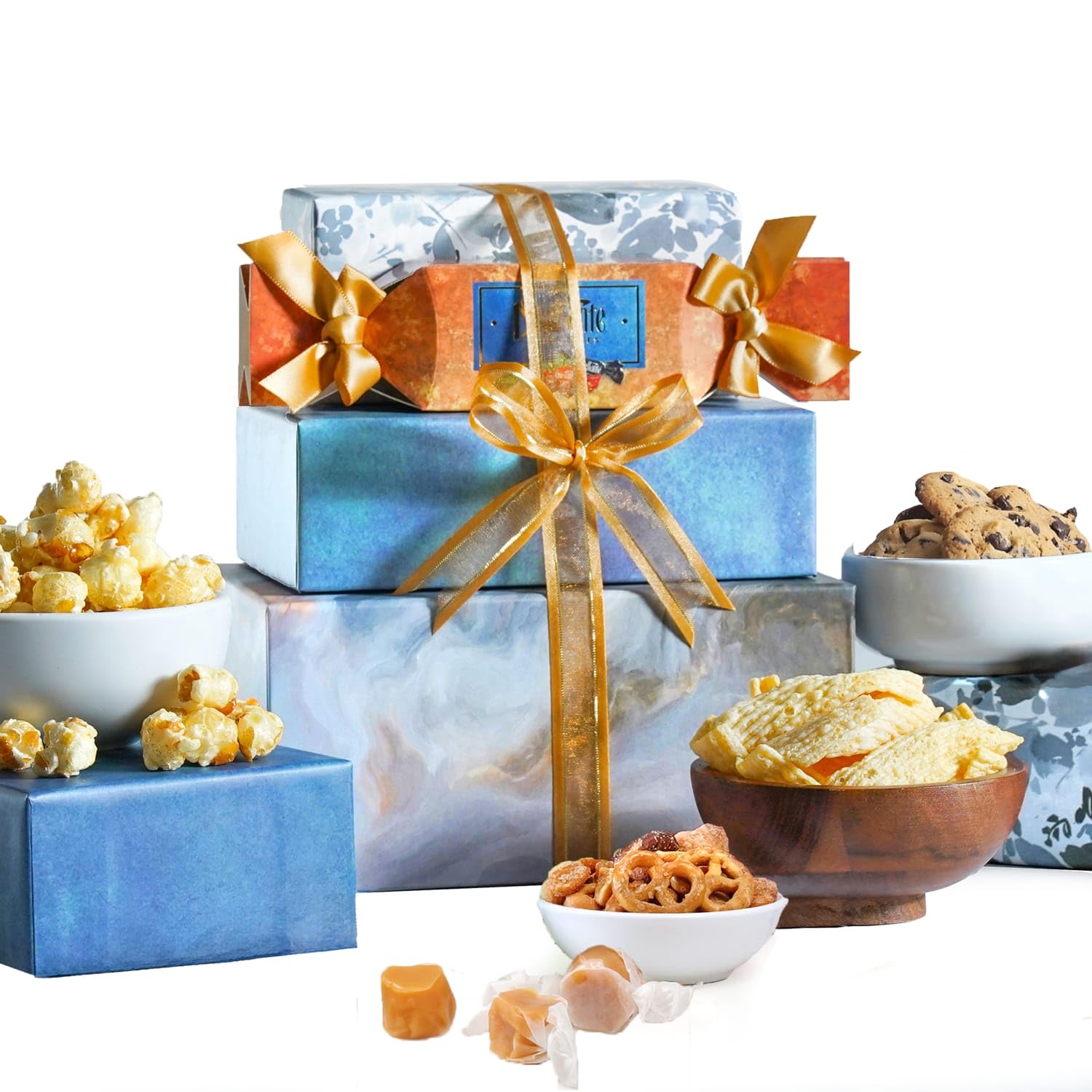Tower of Treats: Gourmet Food Gift Basket for Sympathy