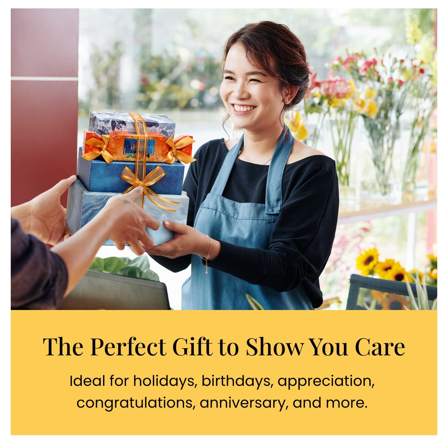 Tower of Treats: Gourmet Food Gift Basket for Sympathy