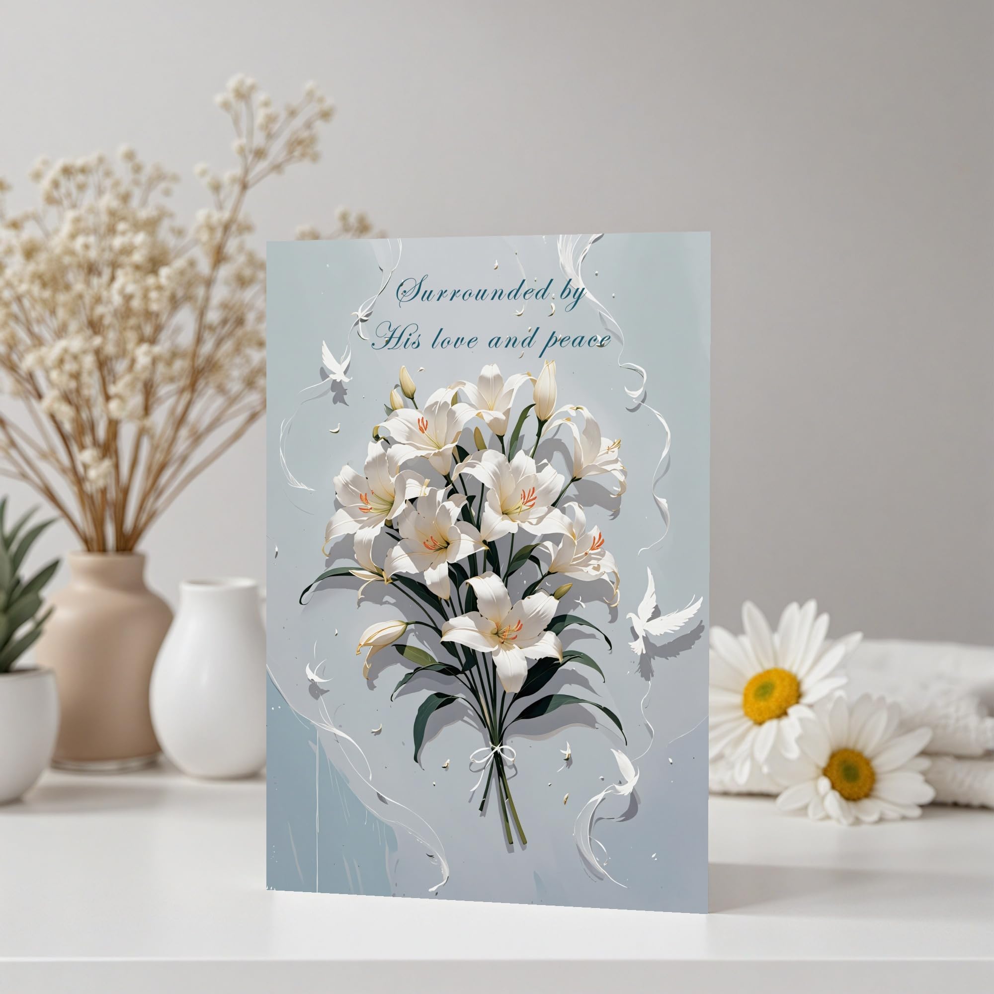 Christian Comfort Prayer Message for Sympathy and Condolence - Single Card
