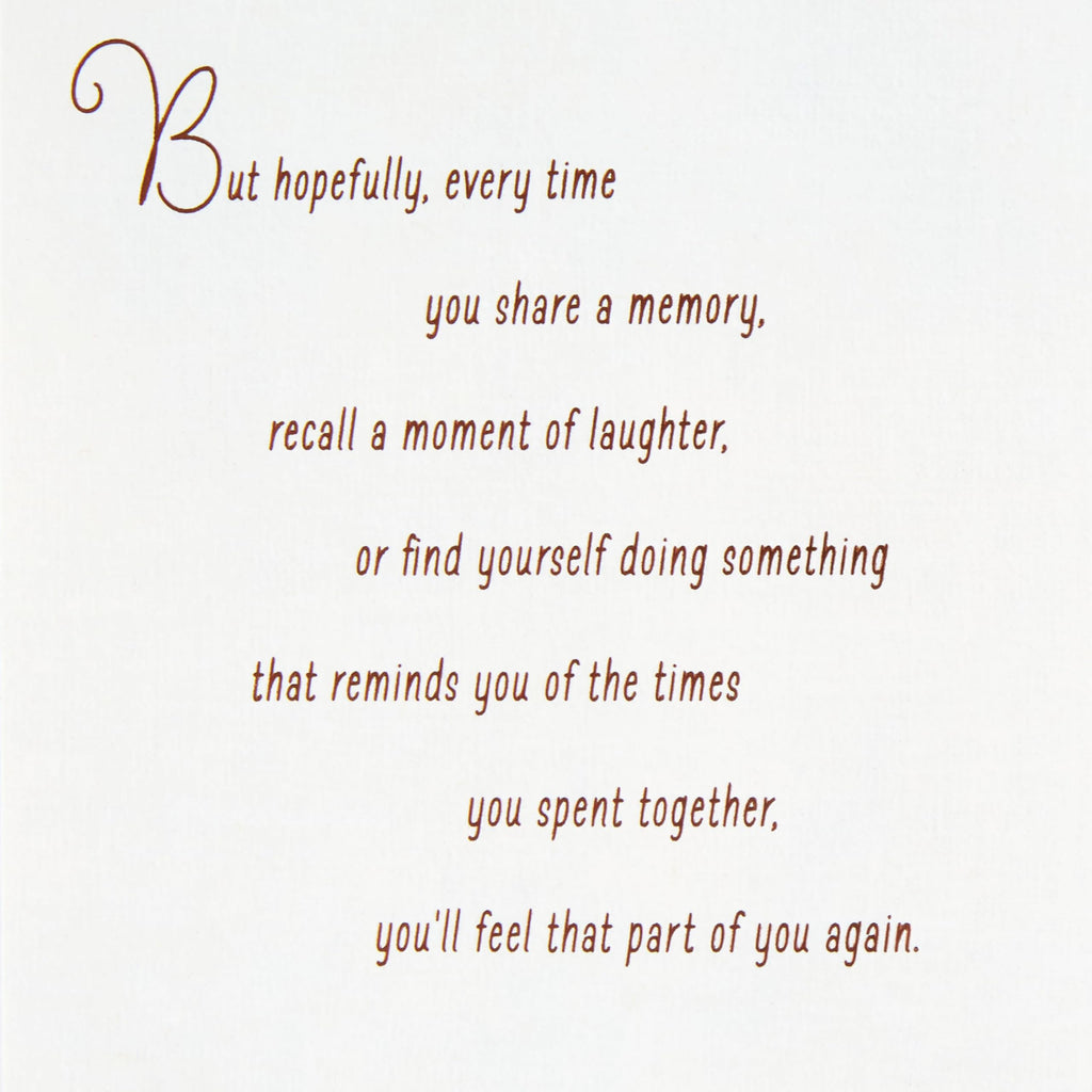 Hallmark Sympathy Card (Gemstone Feather)