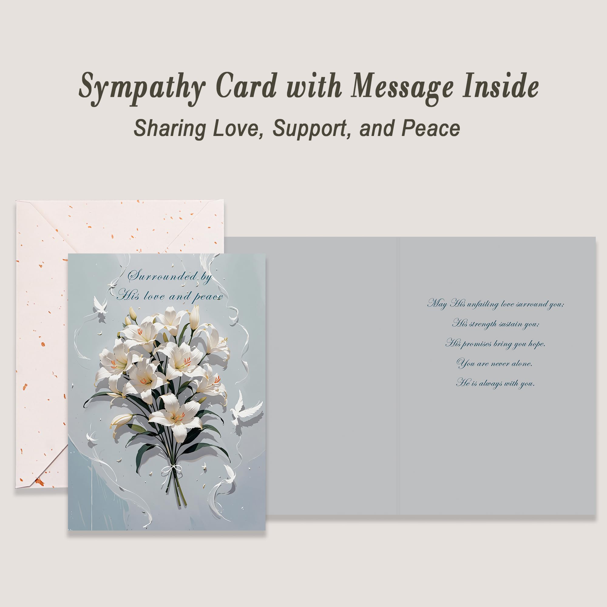 Christian Comfort Prayer Message for Sympathy and Condolence - Single Card