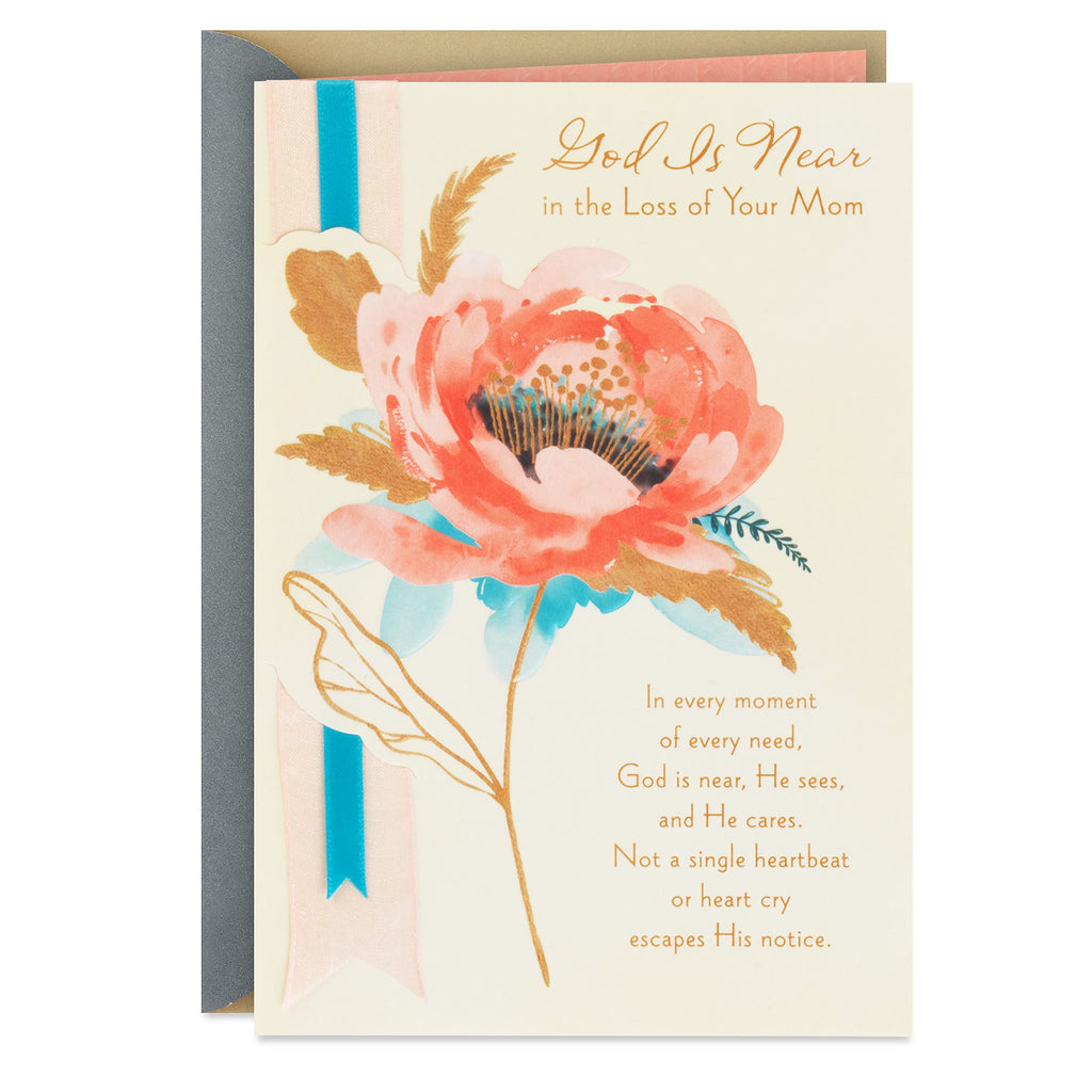 Hallmark DaySpring Religious Sympathy Card for Loss of Mom (God is Near)