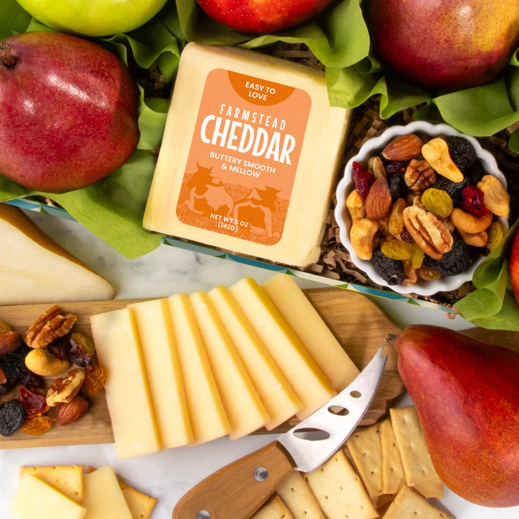 Gourmet Sympathy Cheese and Nuts Classic Fruit Basket
