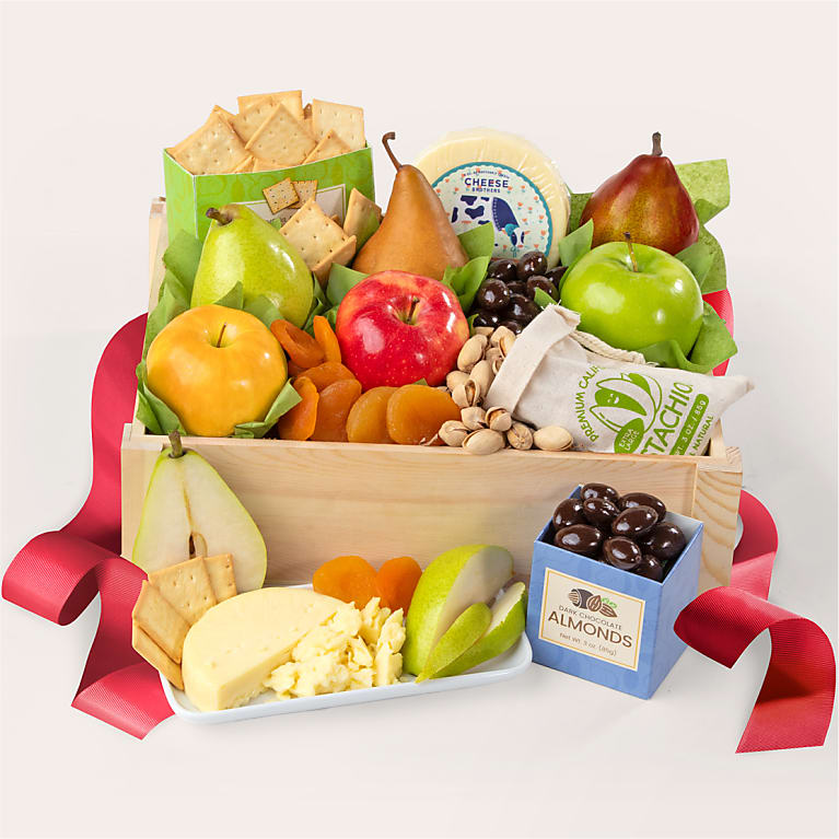 Gourmet Fruit, Cheese & Nut Gift Crate